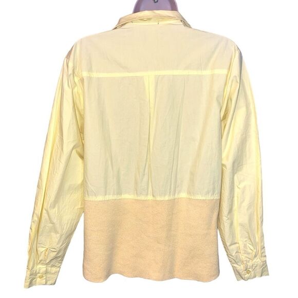 Miss A  Yellow shirt two tone long sleeve front pocket - Picture 2 of 4